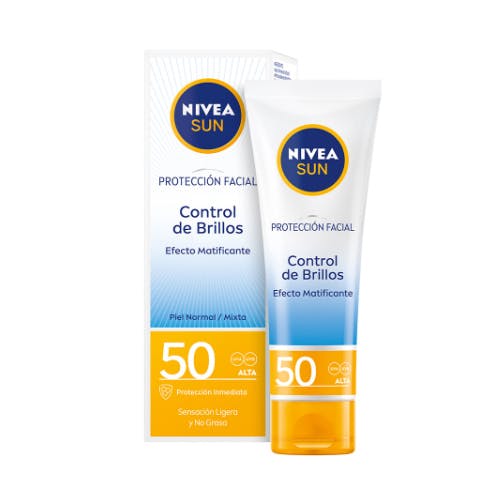 Crema solar facial NIVEA Sun control de brillos Crema solar facial NIVEA Sun control de brillos