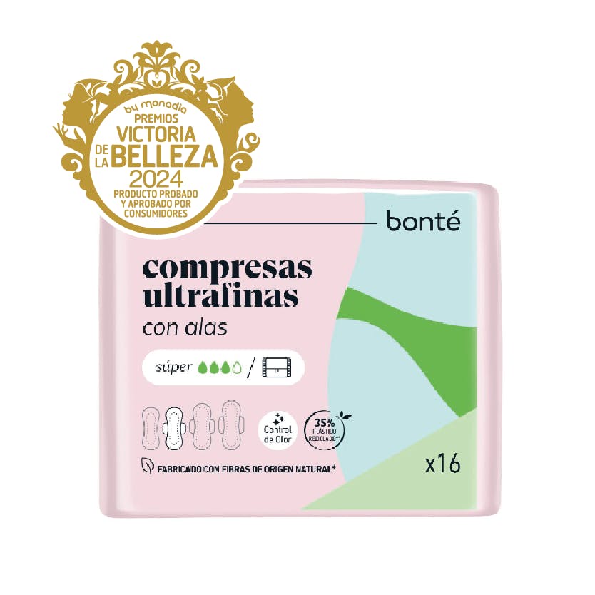 Compresa ultrafinas normal con alas Bonté 16 Uds