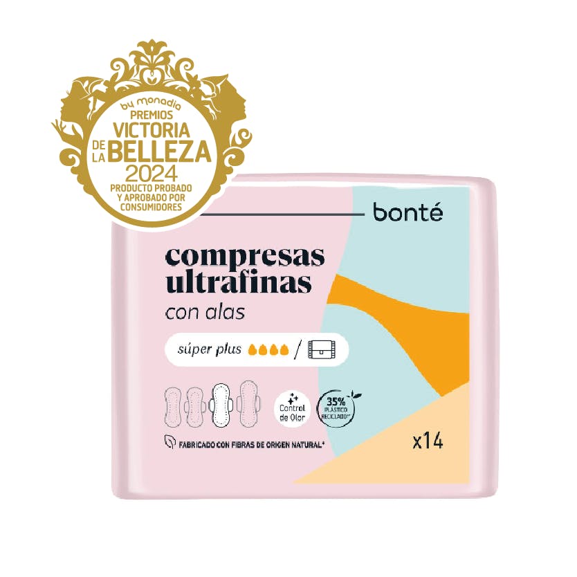 Compresa ultrafinas con alas Super Plus Bonté 14 Uds